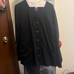 Healing Hands
  XL. Black Nurses Coat. NWOT